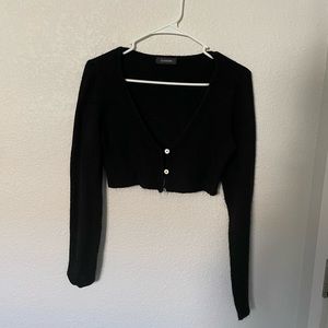 Black Cropped Sweater